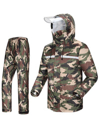 iCreek Regenanzug Jacke &amp; Hosenanzug Regenmantel für Männer &amp; Frauen Outdoor 