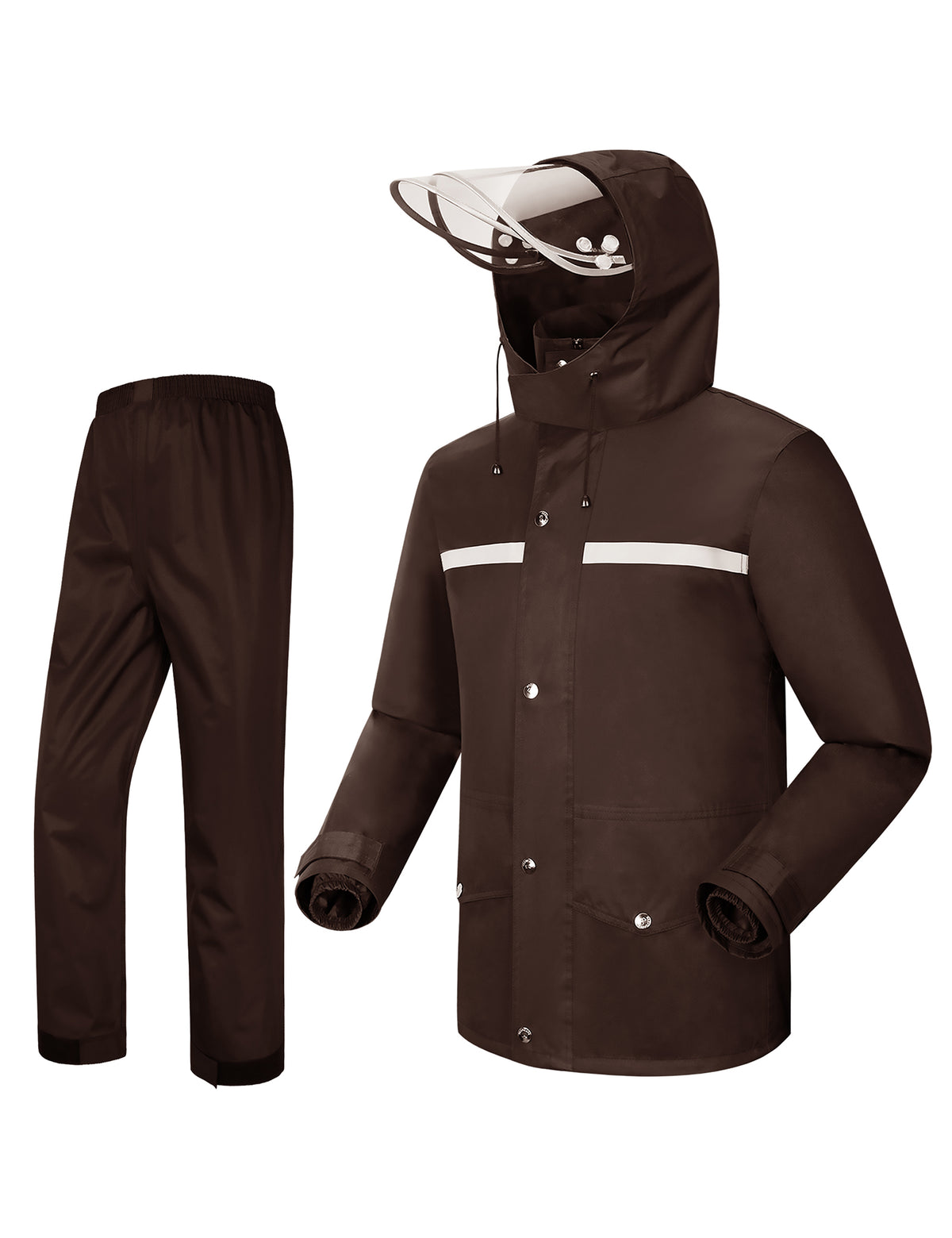 ICreek Rain Suit Jacket &amp; Pants Suit Capa de chuva para homens e mulheres ao ar livre All-Sport impermeável respirável anti-tempestade 