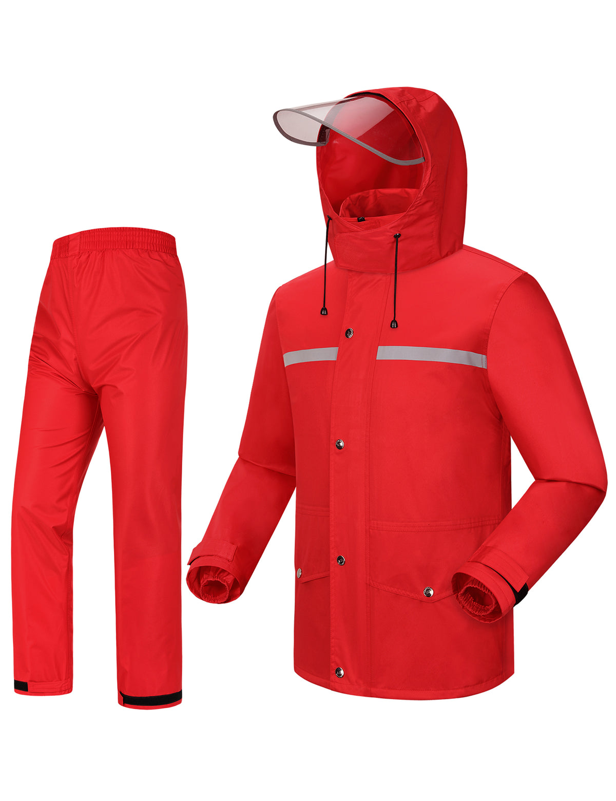 ICreek Rain Suit Jacket &amp; Pants Suit Capa de chuva para homens e mulheres ao ar livre All-Sport impermeável respirável anti-tempestade 