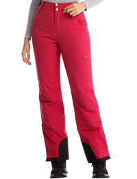 iCreek Womens Snow Pants Insulated Winter Warm Snow Trousers Sports Windproof Outdoor（Red）