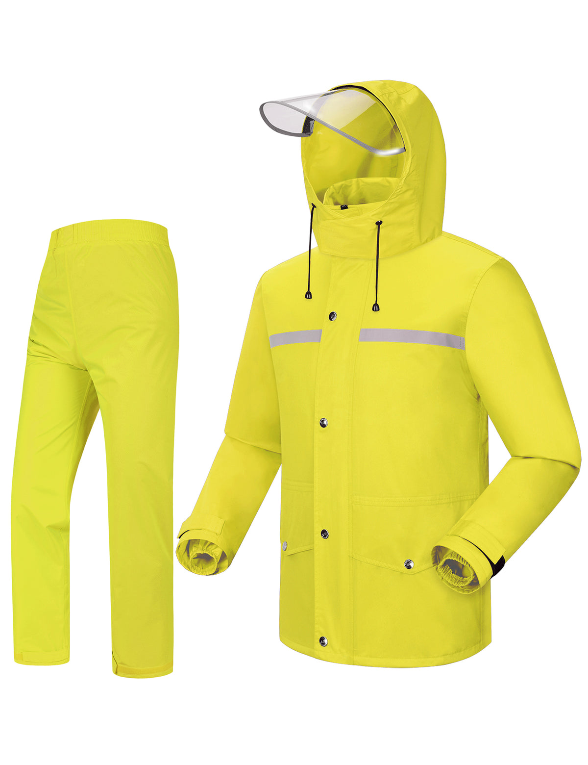 ICreek Rain Suit Jacket &amp; Pants Suit Capa de chuva para homens e mulheres ao ar livre All-Sport impermeável respirável anti-tempestade 