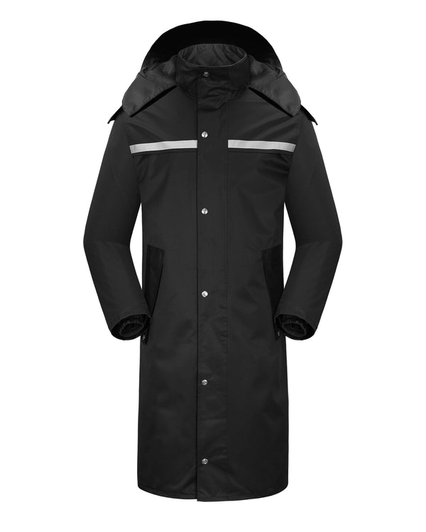 iCreek Raincoat Waterproof Long Rain Jacket Lightweight Rainwear Reflective with Packable Hood for Men Women Adults