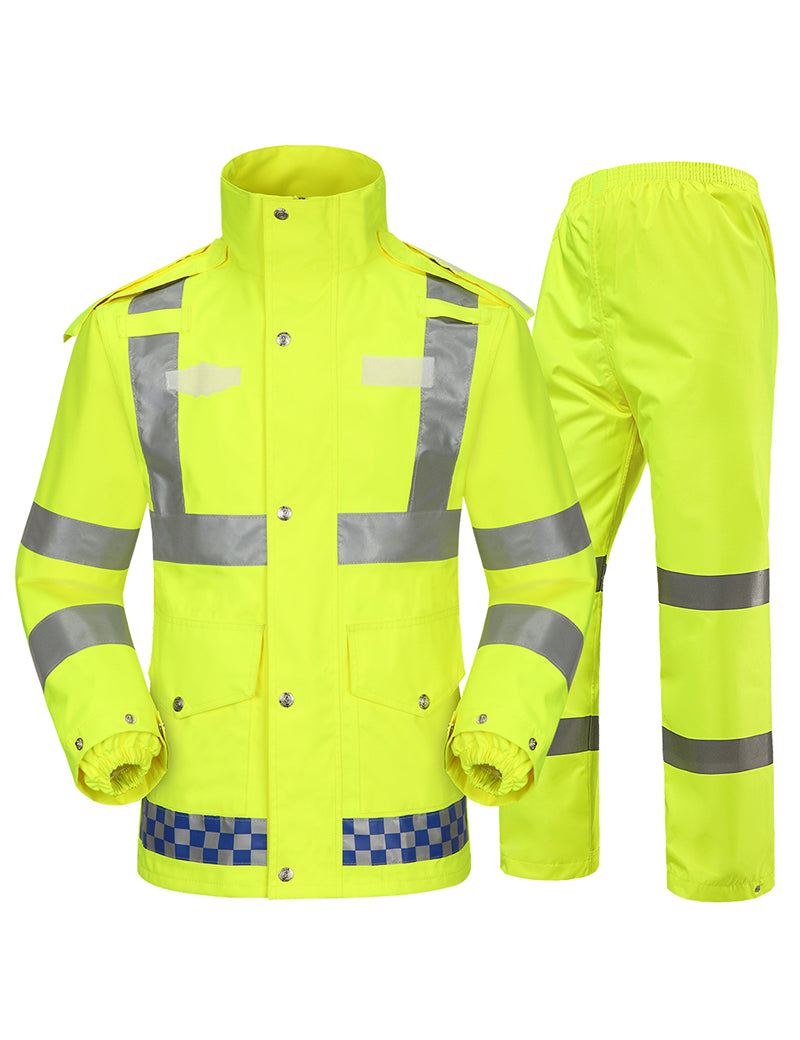 iCreek High Visibility Rain Suits Men & Women Safety Reflective Jacket and Pants