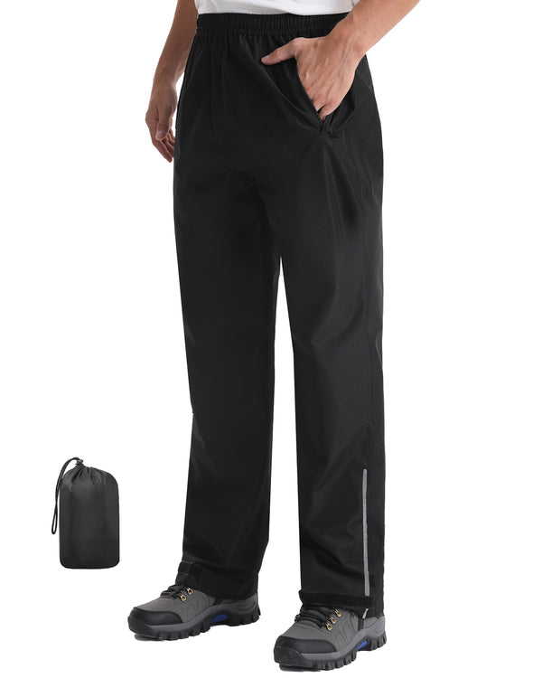 iCreek Men's Packable Rain Pants Waterproof Outdoor Pants