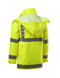 iCreek Safety Jacket for Men & Women Reflective Rain Jacket High Visibility Waterproof Raincoat Anti-Storm