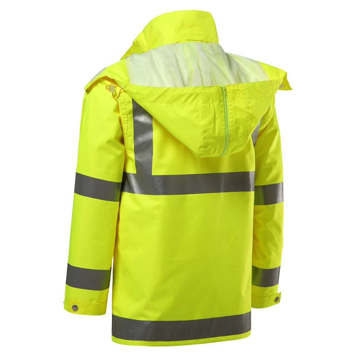 iCreek Safety Jacket for Men & Women Reflective Rain Jacket High Visibility Waterproof Raincoat Anti-Storm