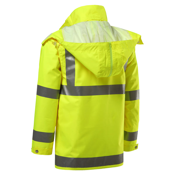 iCreek High Visibility Rain Suits for Men & Women Reflective Coats Safety Jacket and Pants Suit Waterproof
