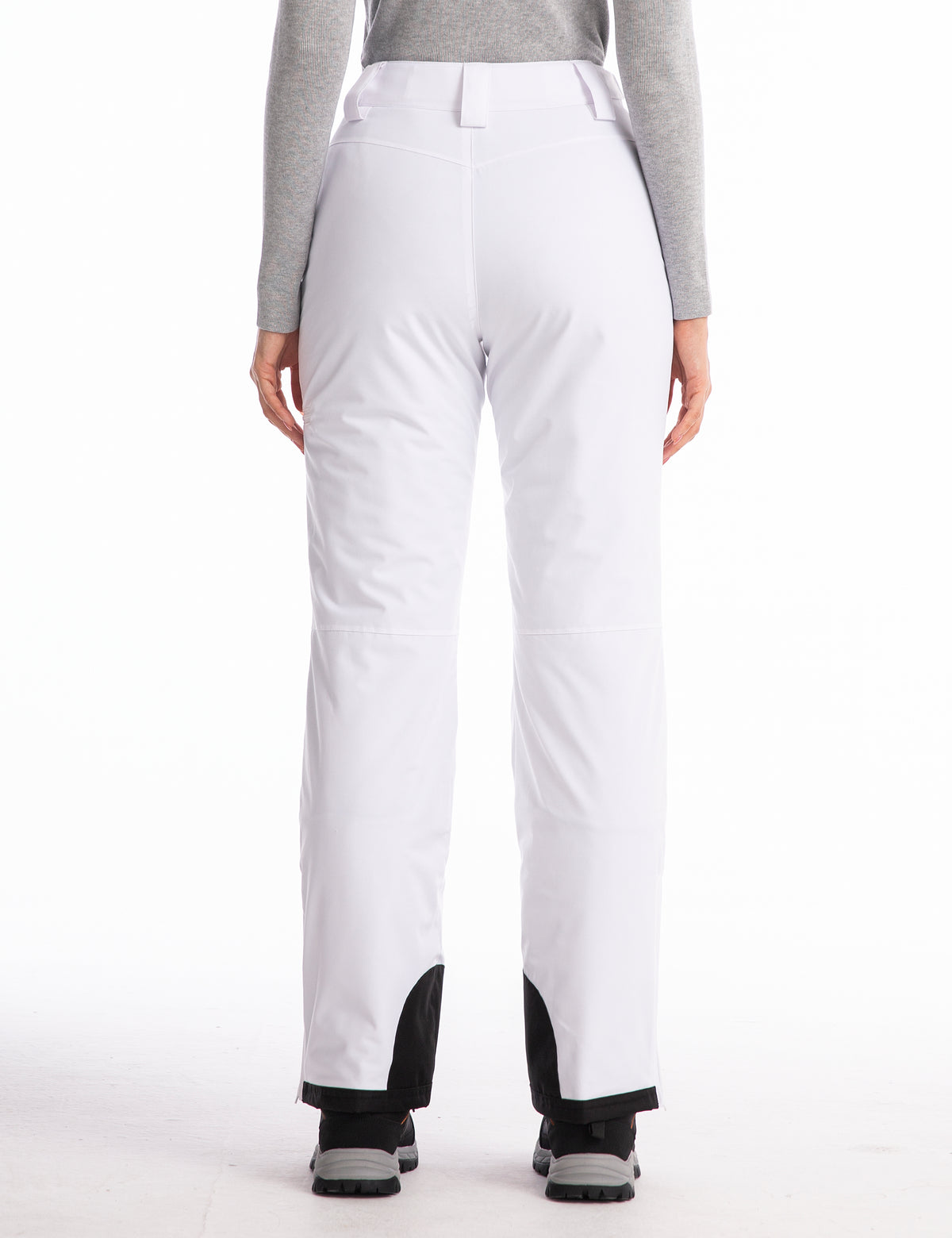 iCreek Womens Snow Pants Insulated Winter Warm Snow Trousers Sports Windproof Outdoor（White）