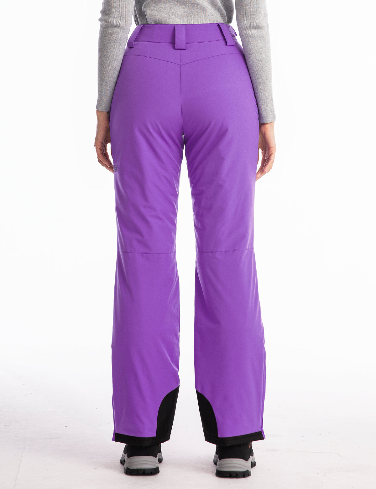 iCreek Womens Snow Pants Insulated Winter Warm Snow Trousers Sports Windproof Outdoor（Purple）