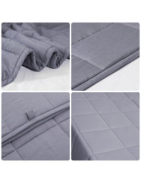 iCreek Weighted Blanket Weighted Blanket Twin Heavy Blanket for Adult with Premium Glass Beads, Cooling Blanket for Queen Size Beds All-Season Summer Fall Winter（Dark Grey）