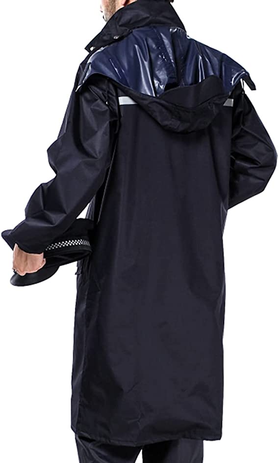 iCreek Raincoat Waterproof Mens & Womens Adult Long Rain Jacket with Hood