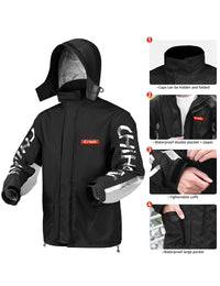 iCreek Motorcycle Rain Suit for Men&Women Waterproof Raincoat Outdoor with Hood