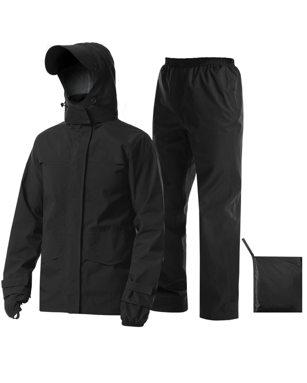iCreek Men's Rain Suit with Hooded Rain Gear for Leisure, Outdoor
